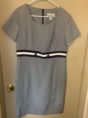 Vintage SHERI MARTIN Women’s Plaid Mini Dress W/ Back Slit Size 12 Made In USA